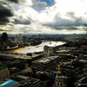 This is the view from the top of the dome of St Paul's Cathedral. Love.