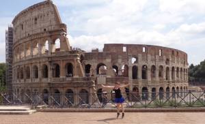 Jump shots at the Coloseum! Rome, Italy. August, 2014.