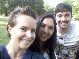 Love my London catch up's. With Andy and April in Hyde Park. September, 2014